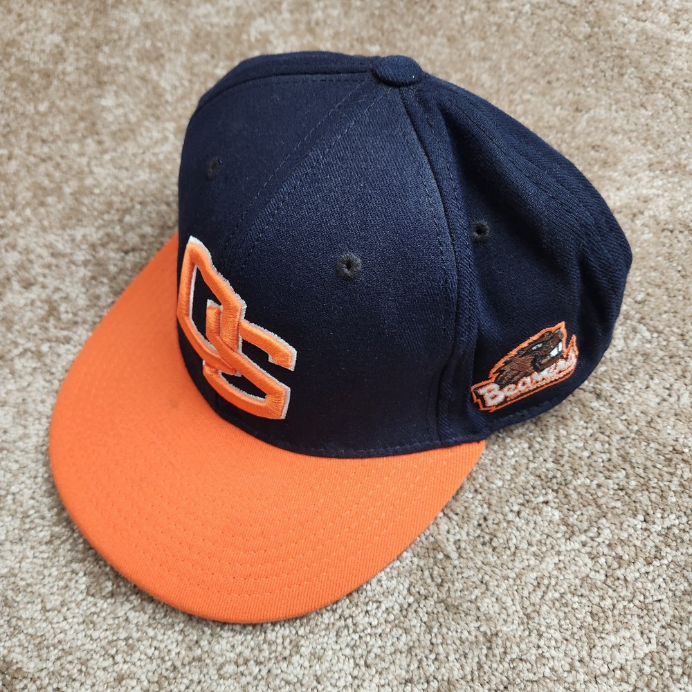 Oregon State Beavers Top of the World Hat Navy Orange Stretch Fit OS Benny Cap